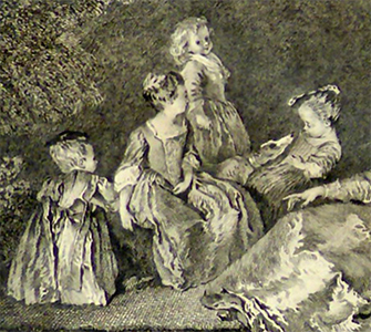 Pater Drawing Study After Watteau's L'Abreuvoir