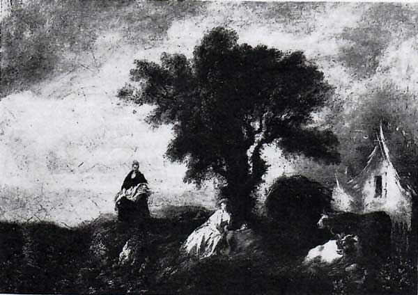 Watteau Drawing Farm in the Porcherons