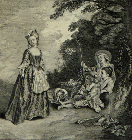 Watteau Drawing Farm in the Porcherons